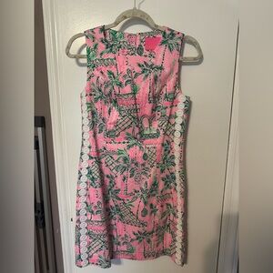 Lilly Pulitzer Pink and Green Sheath Mini Dress
